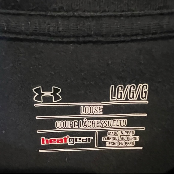 Under Armour graphic men’s tee, heat gear, size large, color, black/ gray - Picture 5 of 7